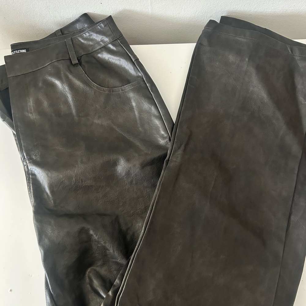 Black Faux Leather Pants